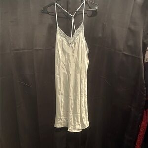 Elegant White Lace-Trimmed Nightgown